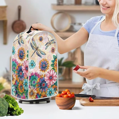 Boho Mandala Floral Blender Cover Washable Kitchen Toaster Cover Dragonfly - Image 2