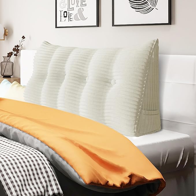 10 lbs Thickened Headboard Pillow Wedge Pillow Headboard Reading Pillow Bed by Rucener