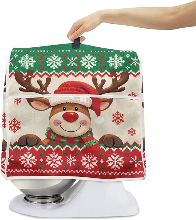 Christmas Stand Mixer Cover 4.5-5 Quart Kitchen Mixer Cover Washable Food - Image 6