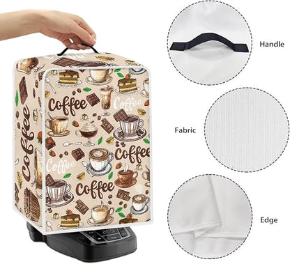 Mumeson Coffee Cup Design Coffee Maker Cover Stain Resistant Washable Covers - Image 4