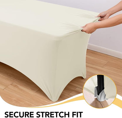 6-Pack Premium Cream Spandex Tablecloths - Image 3