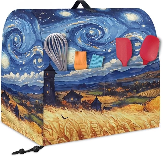 Blue Starry Night Print Mixer Cover Dust Covers - Image 2