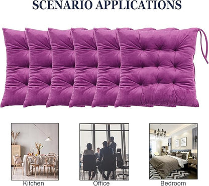 6 Pack Square Seat Cushion Chair Pads - Image 5
