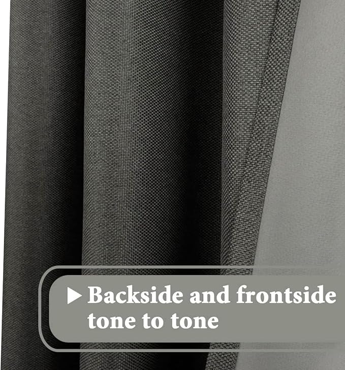 H.VERSAILTEX Linen Blackout Curtain 84 Inches Long - Image 4