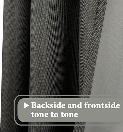 H.VERSAILTEX Linen Blackout Curtain 84 Inches Long - Image 4