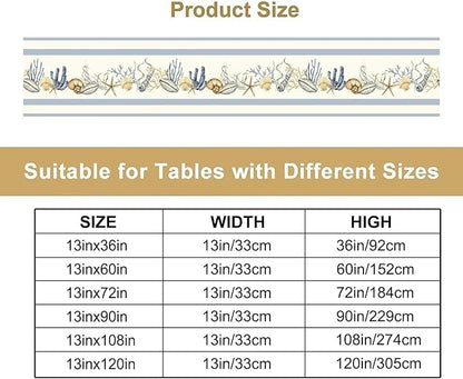 Sea Shell Starfish Table Runner Seasonal Spring Summer Tropical Ocean Table - Image 4