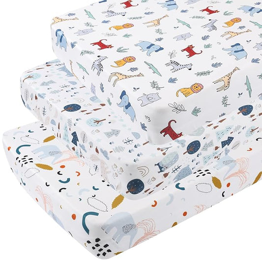 Onacosht Pack and Play Sheets 3 Pack by Onacosht