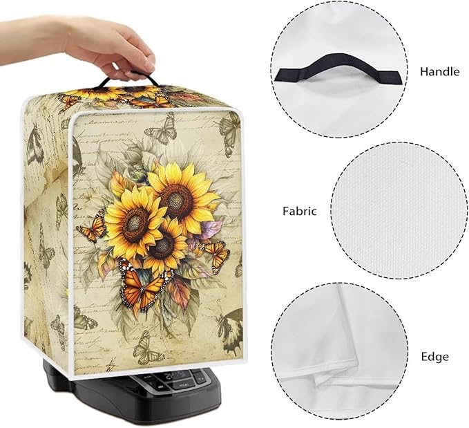 Mumeson Butterfly Sunflower Coffee Maker Cover, Universal Waterproof and - Image 5