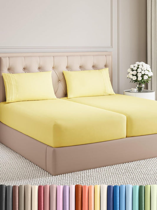 Split King Size 5 Piece Sheet Set
