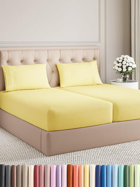 Split King Size 5 Piece Sheet Set by CGKUnlimited