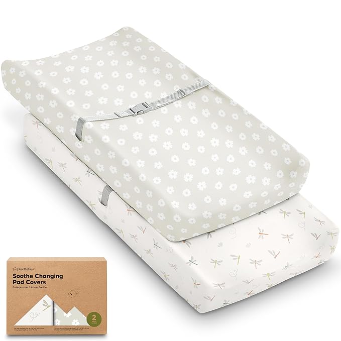 2-Pack Organic Changing Pad Covers by KeaBabies
