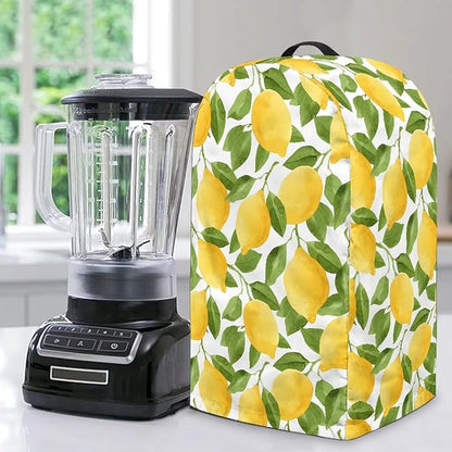 Lemon Leaf Print Countertop Blender Cover by NETILGEN