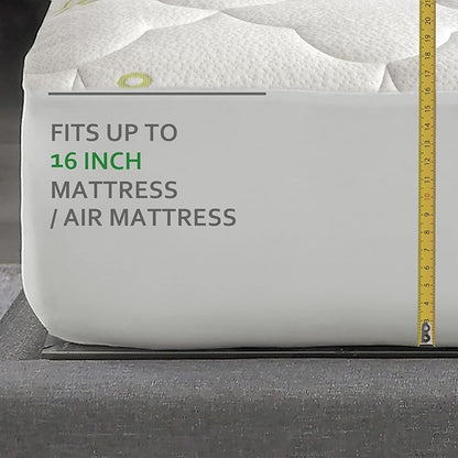 Twin Mattress Cover Air Mattress Topper, Viscose Made from Bamboo Mattress Pad - Image 3