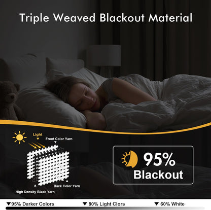 MIULEE Blackout Curtains for Bedroom Living Room 2 Panels, Thermal Insulated Room Darkening Drapes Grommet Noise Reducing Light Blocking Window Treatments 63 Inches Long 40x63 Inch Black