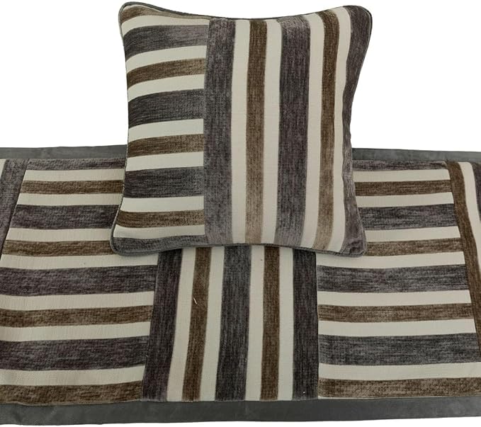 The HomeCentric King/Queen/Twin Beige & Grey Decorative CA King 86"x18" Bed - Image 2