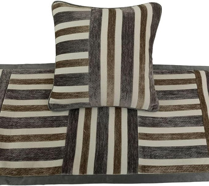 The HomeCentric King/Queen/Twin Beige & Grey Decorative CA King 86"x18" Bed - Image 2
