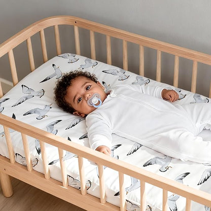Gllquen Baby Bassinet Sheets 4 Pack, Breathable Cozy Fitted Mattress Sheet - Image 2