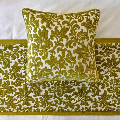 The HomeCentric King/Queen/Twin Chartreuse Decorative CA King 86"x18" Bed Runner - Image 2