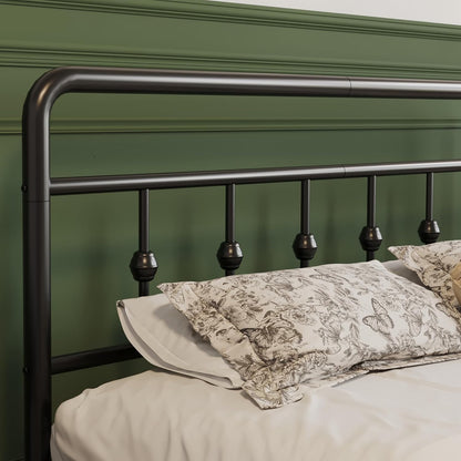 lutown-teen 12 inch twin bed frames with headboard, side view