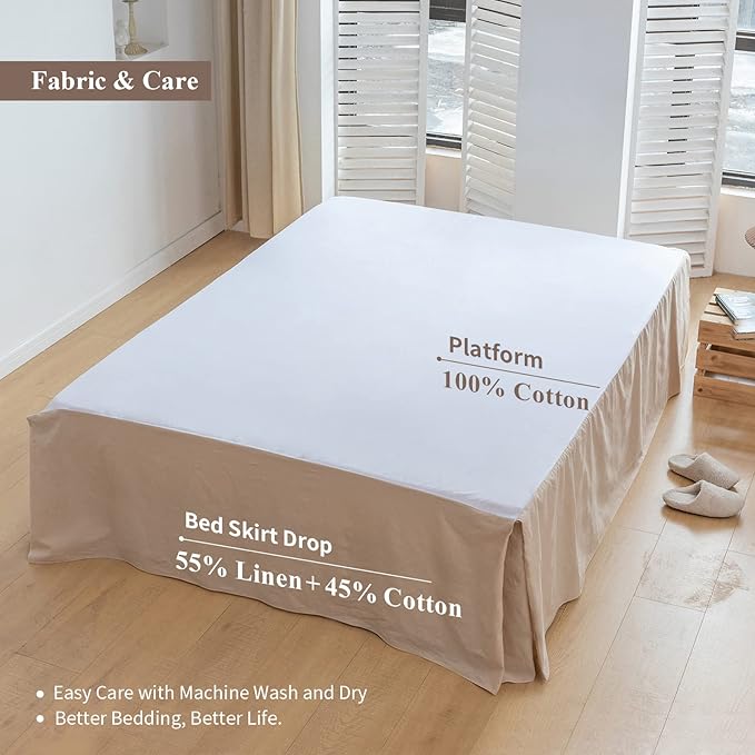 BISELINA French Linen Bed Skirt - Image 3
