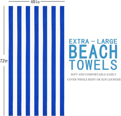 genovega 6 packs oversized 72x40 inch stripe beach, package contents