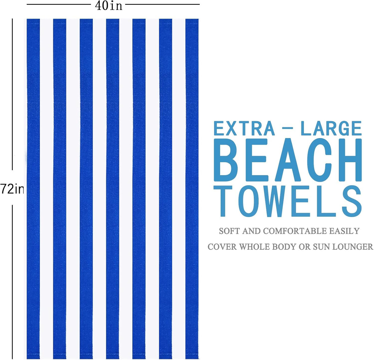 4 packs oversized stripe bath towels beach towel, package contents