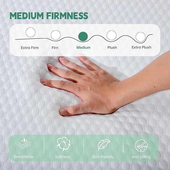EYN Memory Foam Mattress Cooling Gel Size Matress in A Box Bed Frame Pressure - Image 3