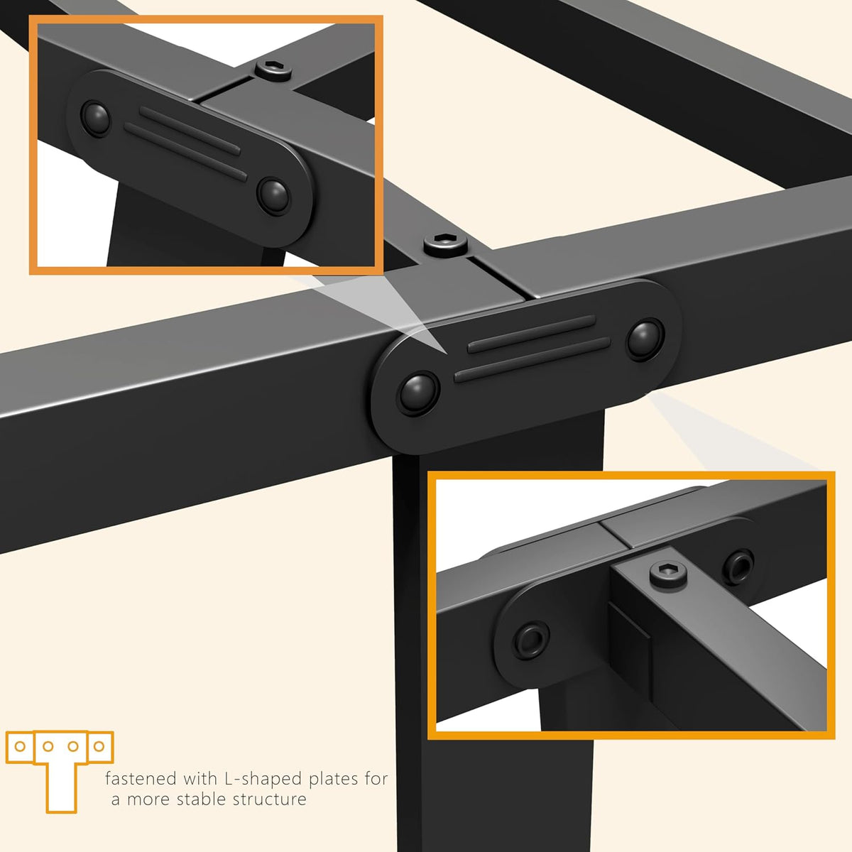 metal bed frame,14inch full size bed frame with, package contents
