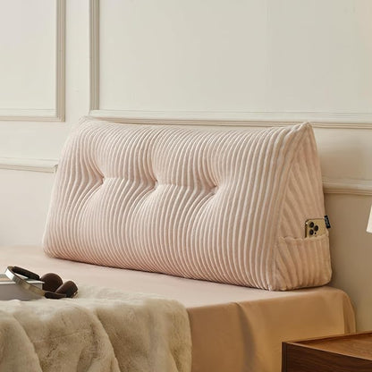 Z-hom Twin Headboard Pillow, Triangular Wedge Reading Pillow by Z-HOM