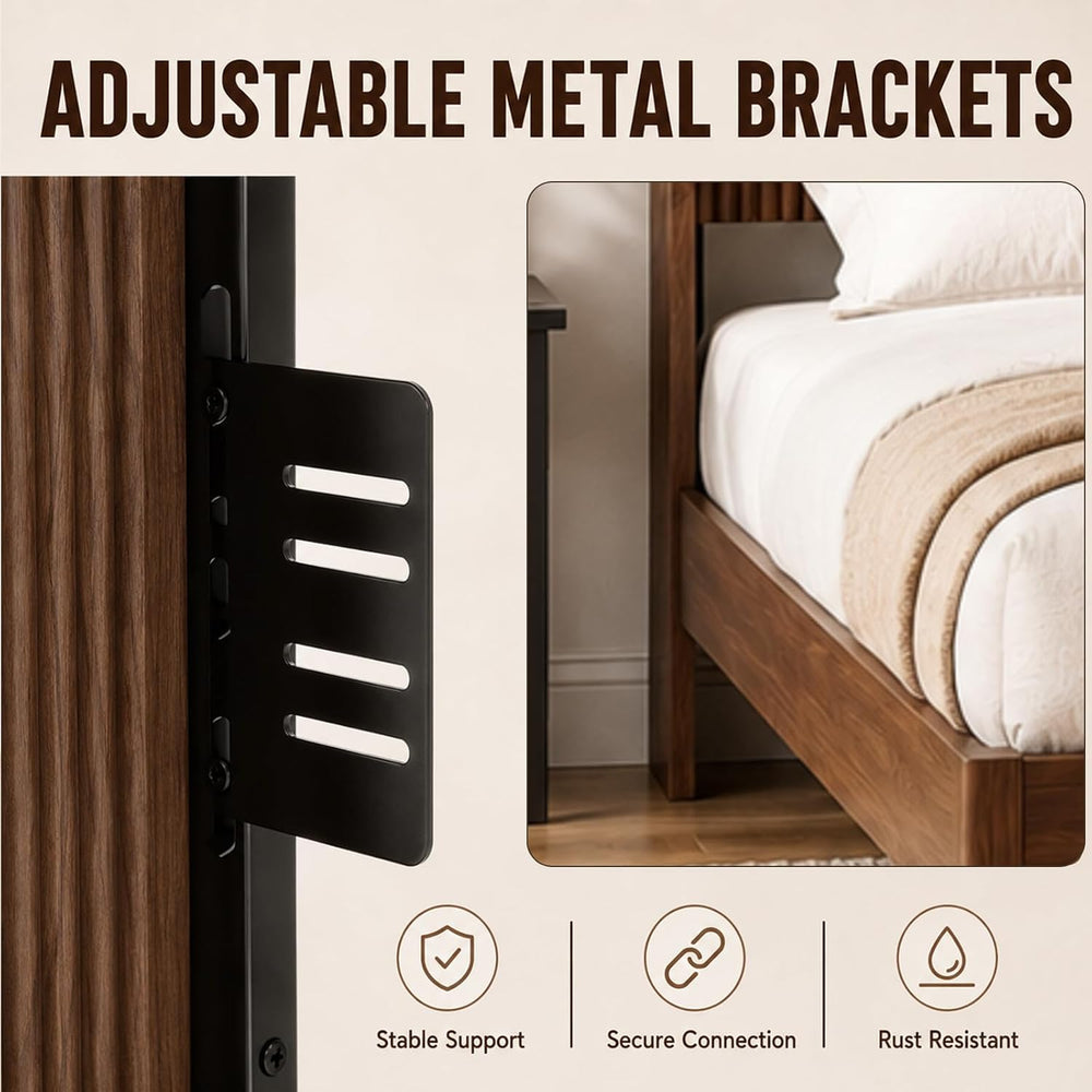 Queen Size Headboard with Adjustable Metal Brackets