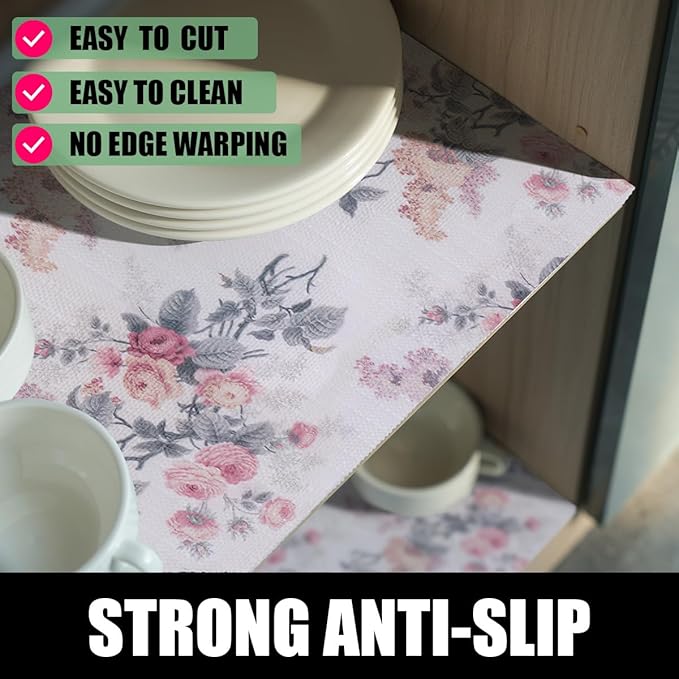 Drawer and Shelf Liner for Cabinets, 12IN x 20FT Non-Adhesive and Strong - Image 2