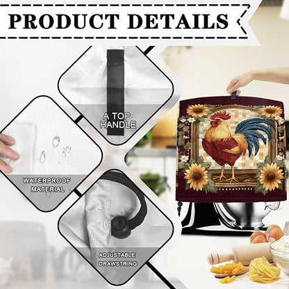 Rooster Sunflower Mixer Covers Washable Stand Mixer Dust Covers Fit Kitchen Aid - Image 7