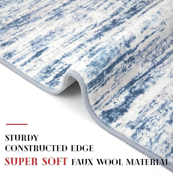 Modern Abstract Entryway Rug Indoor 2x3 Washable Rug Non-Slip Soft Small Area - Image 5
