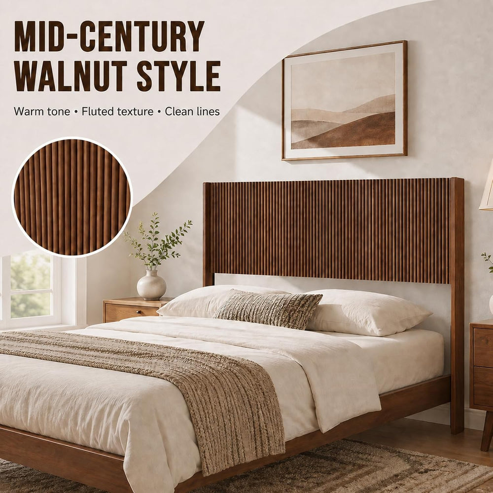 Queen Size Headboard with Adjustable Metal Brackets