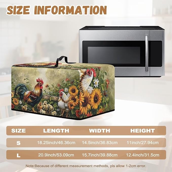 Microwave Cover, Thanksgiving Microwave Dust Cover Waterproof Microwaves Oven - Image 6