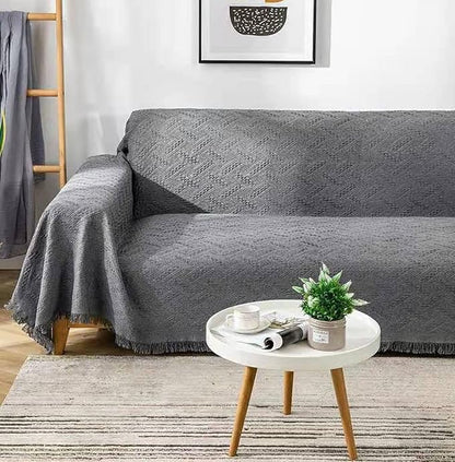 AIVIA Loveseat Cover Sheet Blanket, Cotton Woven Anti Slip Throw Cushion Covers by AIVIAChairCouchSofaCoverThrowBlanket