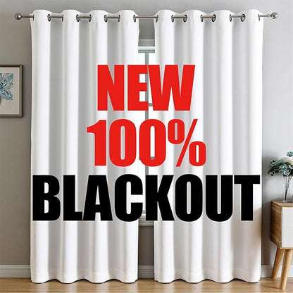 G2000 100% Blackout Curtains for Bedroom Living Room 84 Inches Long White Room by G2000