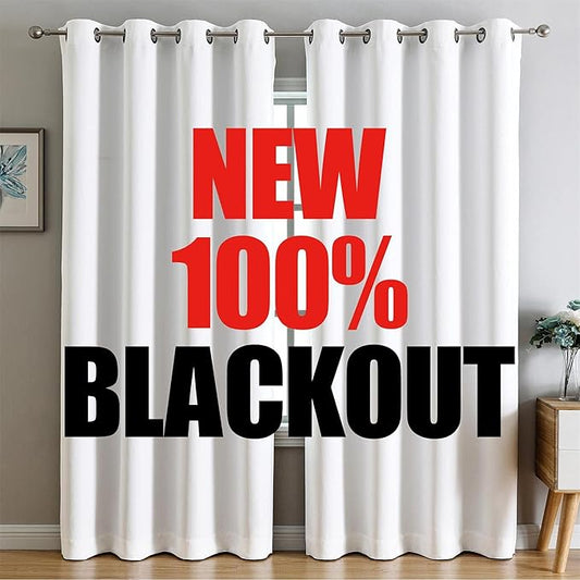 G2000 100% Blackout Curtains for Bedroom Living Room 95 Inches Long White Room by G2000