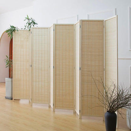 furnnylane 8 panel bamboo room divider - 5.6, close-up detail