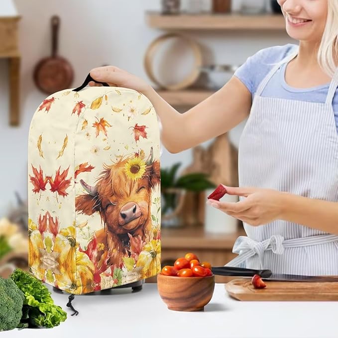 Autumn Highland Cow Blender Dust Cover - Image 3