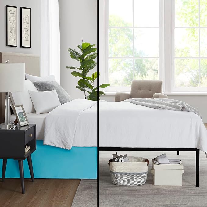 Nestl Beach Blue Twin Bed Skirt - Image 6