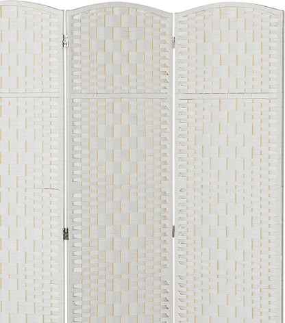 homcom room divider 3-panel, 6ft-tall folding privacy screen, front angle view
