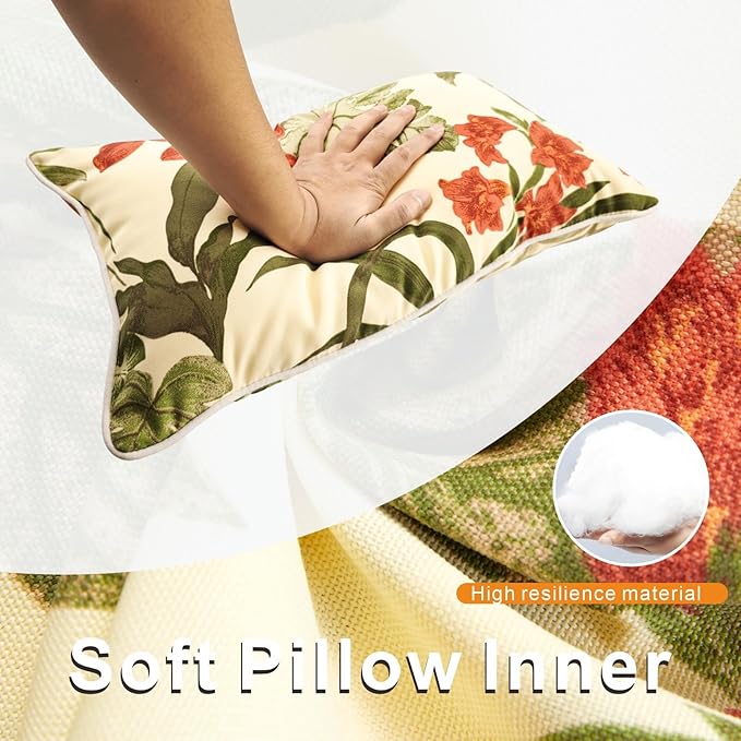 JMGBird Outdoor Lumbar Pillows Set of 2, 12×20 Outdoor Pillows - Image 3