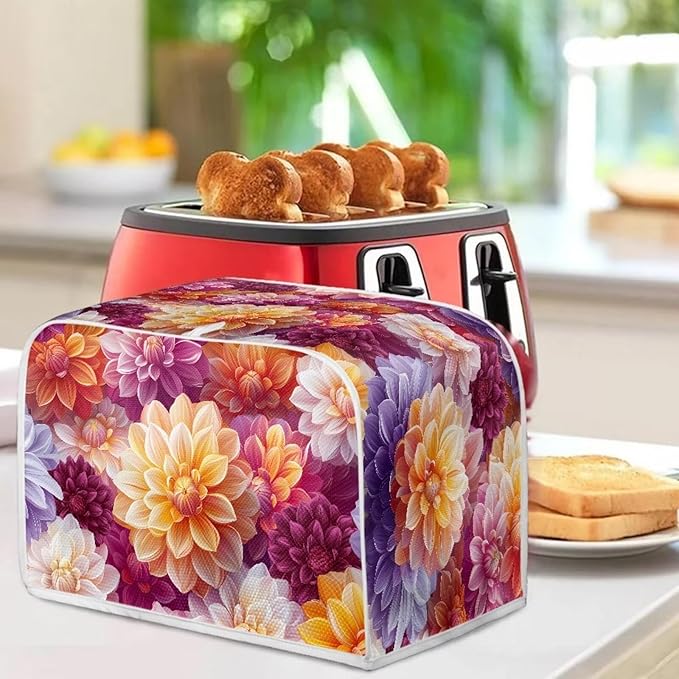 Bright Floral Blender Dust Cover Toaster Cover Boho Mandala Floral 4 Slice - Image 6