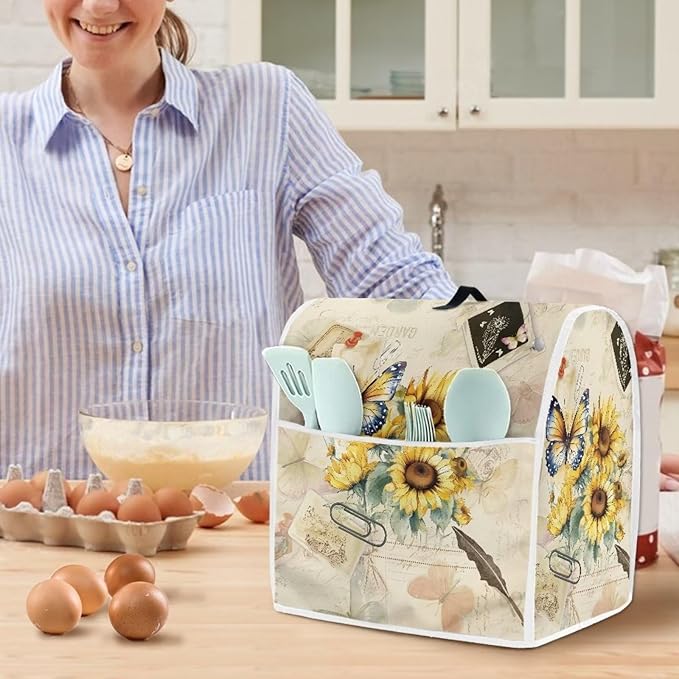 Sunflower Butterfly Stand Mixer Cover Compatible - Image 4