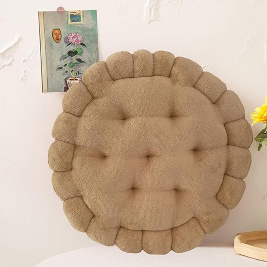 vctops Round Chair Pad Seat Cushion Solid Velvet Color Seat Pad Indoor Floor by vctops