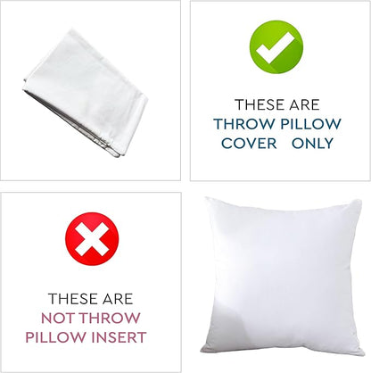 TAOSON Pack of 2, Cotton Canvas Cushion Covers, Spring Farmhouse Decor - Image 2