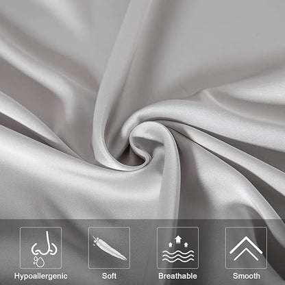 Mulberry Silk Pillowcase for Hair and Skin, King Size Cooling Silk Pillow Case - Image 3