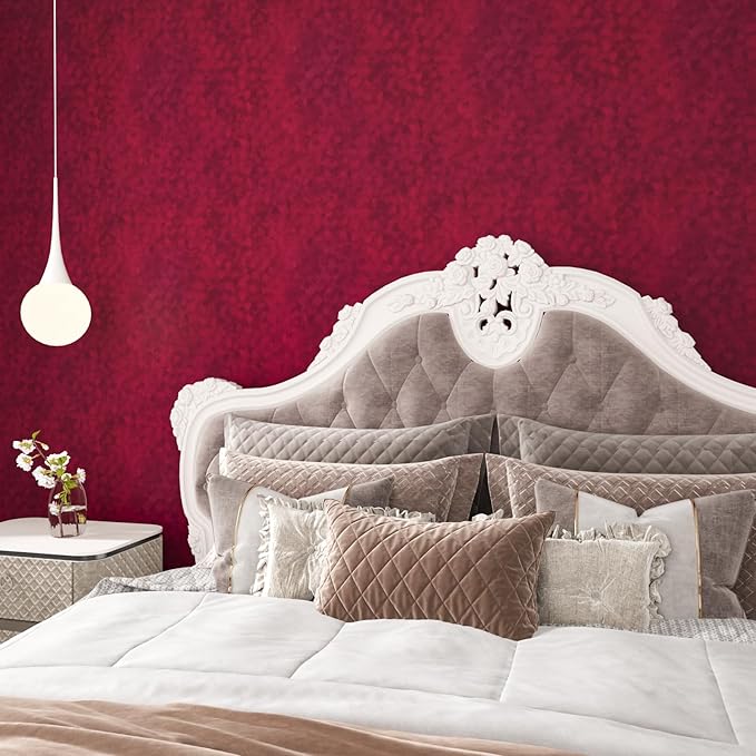 Red Velvet Drawer Liner 15.7"x118" Self Adhesive Burgundy Velvet Fabric - Image 7