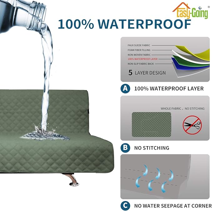 Easy-Going Sofa Slipcover Futon Cover Waterproof Couch Cover Furniture - Image 4
